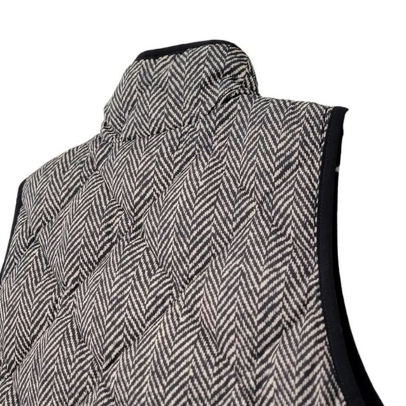 J. CREW Herringbone Down & Waterfowl Feather Blend Quilted Puffer Zip Up Women's - Picture 9 of 11